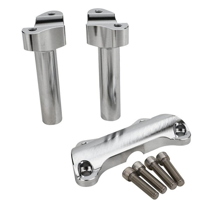 Attitude Inc Attitude Inc Handlebar Riser kit, Suit Harley 4.5 inch high, Aluminium Chrome/Machined, Set Attitude Inc Handlebar Riser kit, Suit Harley 4.5 inch high, Aluminium Chrome/Machined, Set Autofit