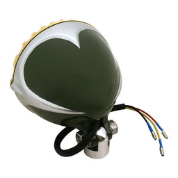 Attitude Inc Attitude Inc Headlight 5.0'' Aluminium, Brass/Green, Vintage Antique Style Chopper Bobber , Each Attitude Inc Headlight 5.0'' Aluminium, Brass/Green, Vintage Antique Style Chopper Bobber , Each Autofit
