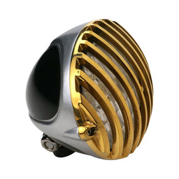 Attitude Inc Attitude Inc Headlight 5.0'' Aluminium, Brass,Silver/Black, Vintage Antique Style Chopper Bobber , Each Attitude Inc Headlight 5.0'' Aluminium, Brass,Silver/Black, Vintage Antique Style Chopper Bobber , Each Autofit