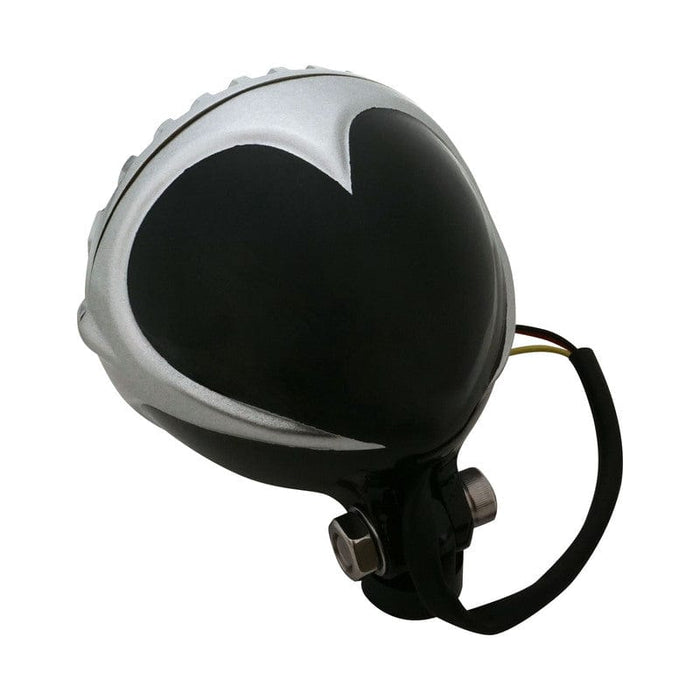 Attitude Inc Attitude Inc Headlight 5.0'' Aluminium, Silver/Black, Vintage Antique Style Chopper Bobber , Each Attitude Inc Headlight 5.0'' Aluminium, Silver/Black, Vintage Antique Style Chopper Bobber , Each Autofit