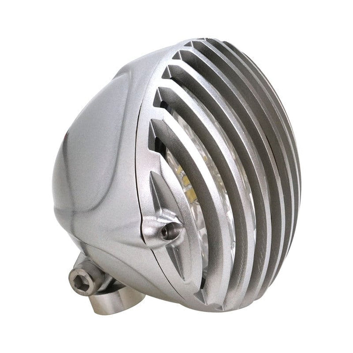 Attitude Inc Attitude Inc Headlight 5.0'' Aluminium, Silver/Silver, Vintage Antique Style Chopper Bobber , Each Attitude Inc Headlight 5.0'' Aluminium, Silver/Silver, Vintage Antique Style Chopper Bobber , Each Autofit