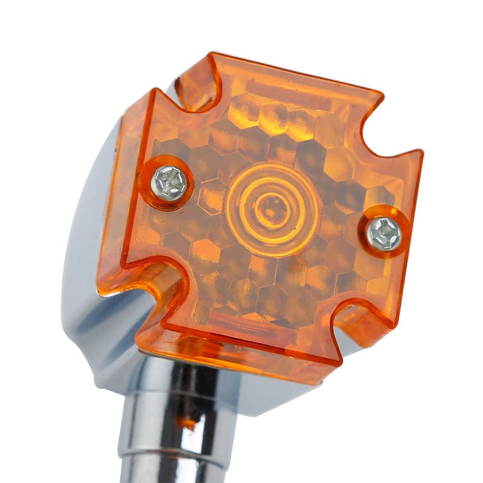 Attitude Inc Attitude Inc Maltese Cross Bullet Turn Signal Indicator Lights LED, Chrome, For Harley Models, Set Attitude Inc Maltese Cross Bullet Turn Signal Indicator Lights LED, Chrome, For Harley Models, Set Autofit