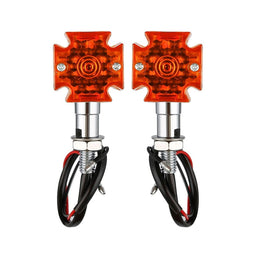 Attitude Inc Attitude Inc Maltese Cross Bullet Turn Signal Indicator Lights LED, Chrome, For Harley Models, Set Attitude Inc Maltese Cross Bullet Turn Signal Indicator Lights LED, Chrome, For Harley Models, Set Autofit