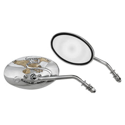 Attitude Inc Attitude Inc Rear View Mirror Oval Gold Eagle, 6 inch, Chrome for Harley Custom, Each Attitude Inc Rear View Mirror Oval Gold Eagle, 6 inch, Chrome for Harley Custom, Each Autofit