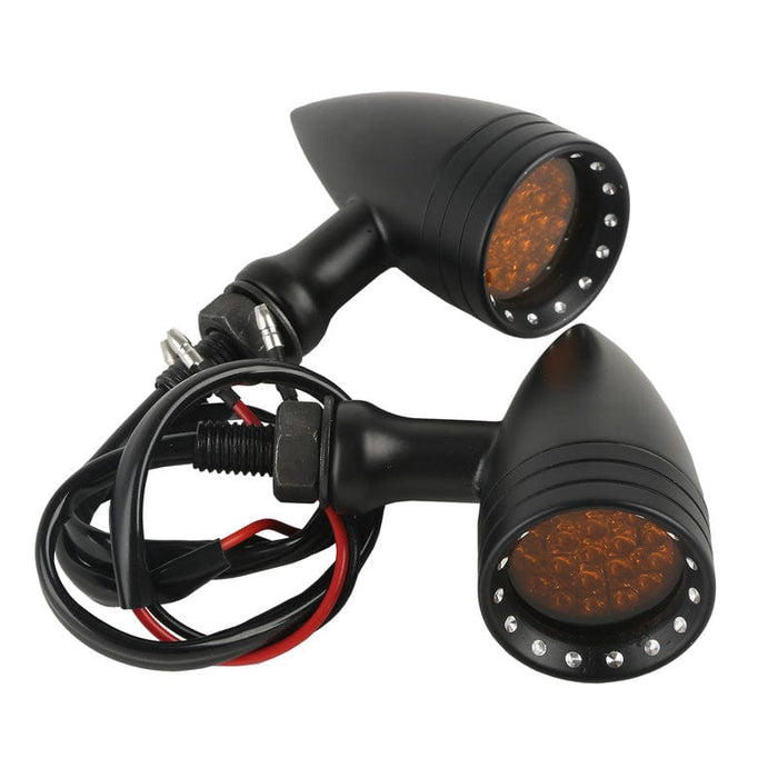 Attitude Inc Attitude Inc Retro Bullet Universal Turn Signal Indicator Lights LED, Black, For Harley Models, Set Attitude Inc Retro Bullet Universal Turn Signal Indicator Lights LED, Black, For Harley Models, Set Autofit