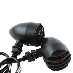 Attitude Inc Attitude Inc Retro Universal Turn Signal Indicator Lights , Black Body, Red Lense, For Harley Models, Set Attitude Inc Retro Universal Turn Signal Indicator Lights , Black Body, Red Lense, For Harley Models, Set Autofit