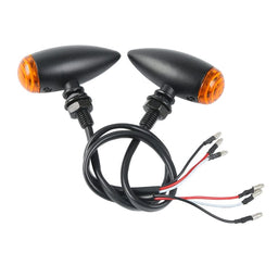 Attitude Inc Attitude Inc Turn Signal Indicator, Bullet Retro,  Aluminium Black, For Harley Customs, Set Attitude Inc Turn Signal Indicator, Bullet Retro,  Aluminium Black, For Harley Customs, Set Autofit