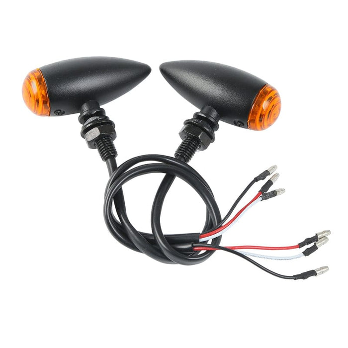 Attitude Inc Attitude Inc Turn Signal Indicator, Bullet Retro,  Aluminium Black, For Harley Customs, Set Attitude Inc Turn Signal Indicator, Bullet Retro,  Aluminium Black, For Harley Customs, Set Autofit