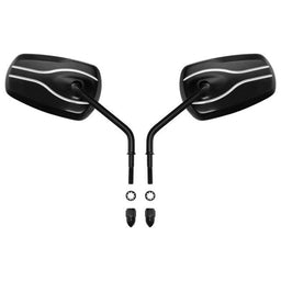 Attitude Inc Attitude Inc Universal Rear View Mirror, 8mm Black For Harley Touring Road King Softail Sportster , Set Attitude Inc Universal Rear View Mirror, 8mm Black For Harley Touring Road King Softail Sportster , Set Autofit