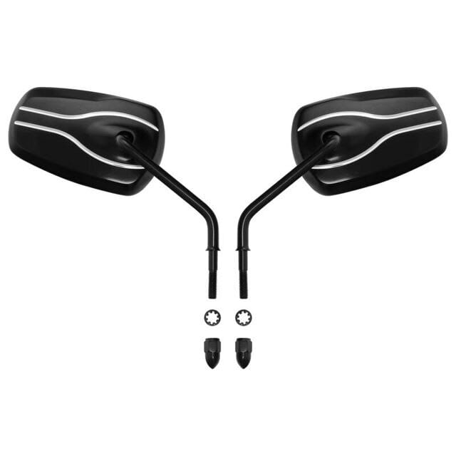 Attitude Inc Attitude Inc Universal Rear View Mirror, 8mm Black For Harley Touring Road King Softail Sportster , Set Attitude Inc Universal Rear View Mirror, 8mm Black For Harley Touring Road King Softail Sportster , Set Autofit