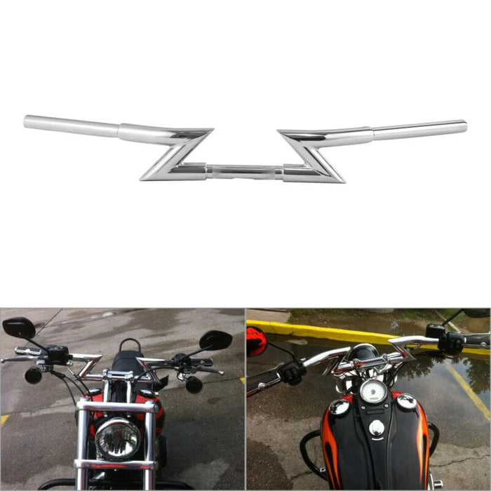 Attitude Inc Attitude Inc Zee Bar, Handlebar 1-1/4 in, Chrome, For Harley  Softail Sportster Fat Boy Dyna, Each Attitude Inc Zee Bar, Handlebar 1-1/4 in, Chrome, For Harley  Softail Sportster Fat Boy Dyna, Each Autofit