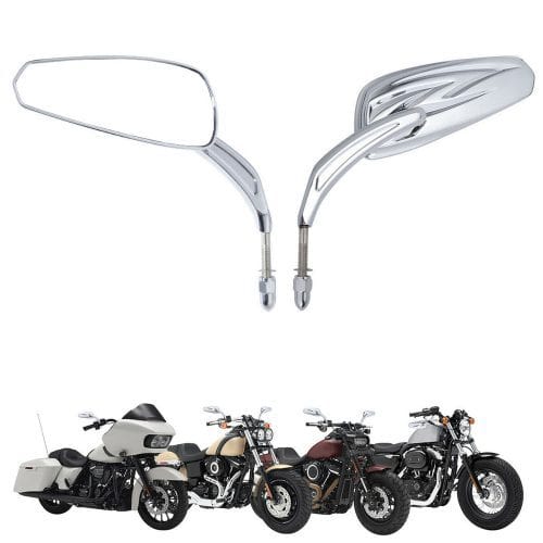 Attitude Inc Attitude Rearview Mirror , Teardrop Chrome, Universal 8mm stud, For Harley Sportster Softail Road King Glide, Pair Attitude Rearview Mirror , Teardrop Chrome, Universal 8mm stud, For Harley Sportster Softail Road King Glide, Pair Autofit