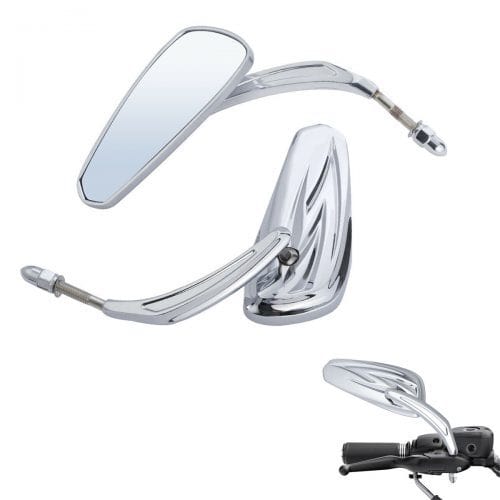 Attitude Inc Attitude Rearview Mirror , Teardrop Chrome, Universal 8mm stud, For Harley Sportster Softail Road King Glide, Pair Attitude Rearview Mirror , Teardrop Chrome, Universal 8mm stud, For Harley Sportster Softail Road King Glide, Pair Autofit