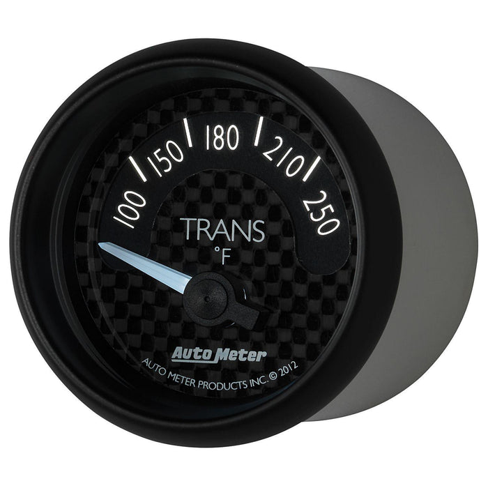 AUTOMETER 2-1/16", Black Carbon Fiber Dial, Short Sweep Electrical, 100-250°F GT Series Trans Temperature Gauge AU8049 Autofit