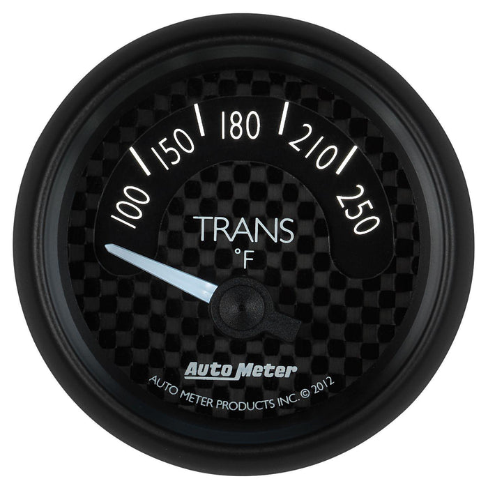 AUTOMETER 2-1/16", Black Carbon Fiber Dial, Short Sweep Electrical, 100-250°F GT Series Trans Temperature Gauge AU8049 Autofit