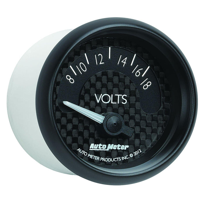 AUTOMETER 2-1/16", Black Dial, Short Sweep Electrical, 8-18 Volts GT Series Voltmeter Gauge AU8092 Autofit