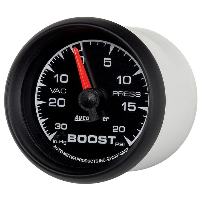 AUTOMETER 2-1/16", Full Sweep, Mechanical, 30 In. Hg/20 psi ES Series Boost/Vacuum Gauge AU5907 Autofit