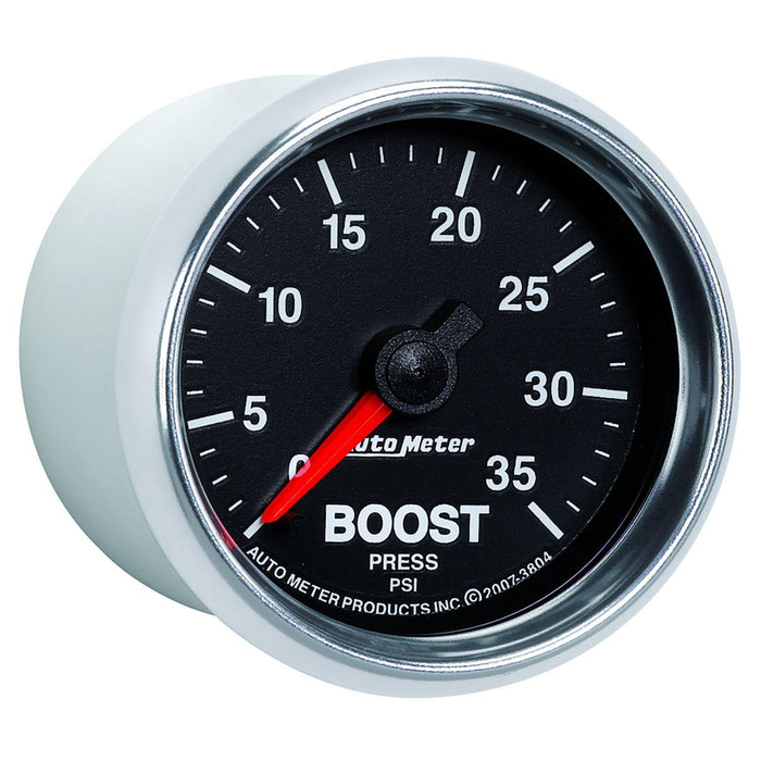 AUTOMETER 2-1/16", In-Dash, Full Sweep Mechanical, 0-35 psi GS Series Boost Gauge AU3804 Autofit