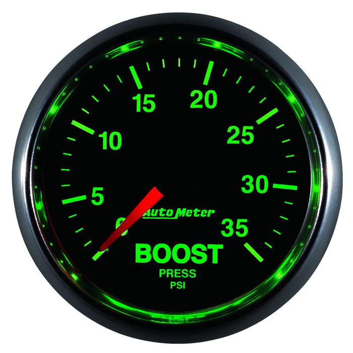 AUTOMETER 2-1/16", In-Dash, Full Sweep Mechanical, 0-35 psi GS Series Boost Gauge AU3804 Autofit