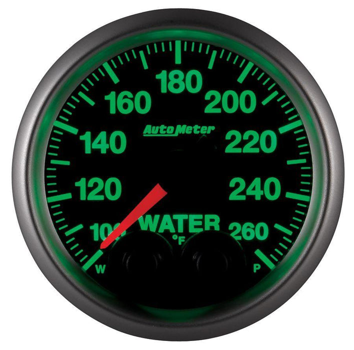 AUTOMETER 2-1/16", Programmable Warning Function, 100-260°F Elite Series Water Temperature Gauge AU5654 Autofit