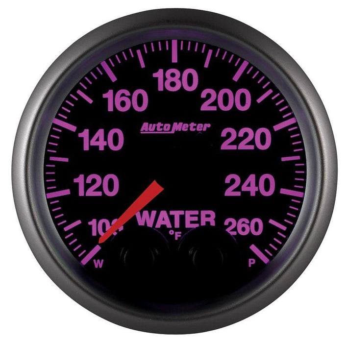 AUTOMETER 2-1/16", Programmable Warning Function, 100-260°F Elite Series Water Temperature Gauge AU5654 Autofit