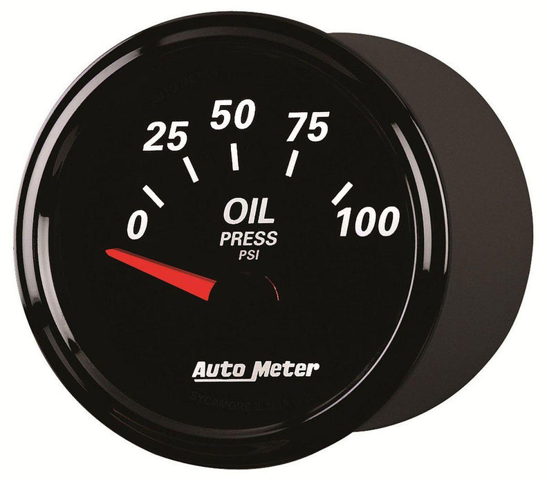AUTOMETER 2-1/16", Short Sweep Electric, 0-100 psi Designer Black II Oil Pressure Gauge AU1228 Autofit