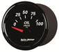 AUTOMETER 2-1/16", Short Sweep Electric, 0-100 psi Designer Black II Oil Pressure Gauge AU1228 Autofit