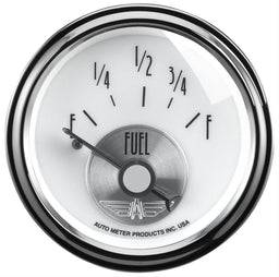 AUTOMETER 2-1/16", Short Sweep Electric, 0E-90F ohm Prestige Series - Pearl Fuel Level Gauge AU2015 Autofit