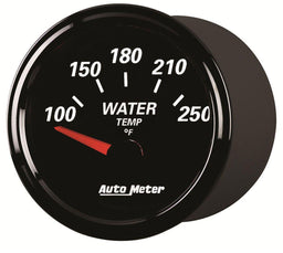 AUTOMETER 2-1/16", Short Sweep Electric, 100-250°F Designer Black II Water Temperature Gauge AU1238 Autofit