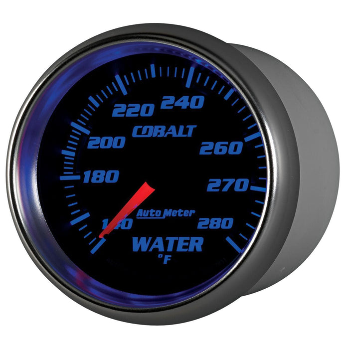 AUTOMETER 2-5/8", Full Short Sweep Mechanical, 140-280°F Cobalt Series Water Temperature Gauge AU7931 Autofit
