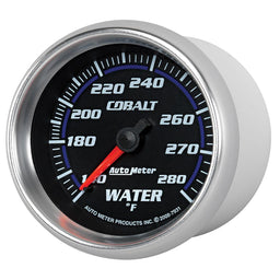 AUTOMETER 2-5/8", Full Short Sweep Mechanical, 140-280°F Cobalt Series Water Temperature Gauge AU7931 Autofit