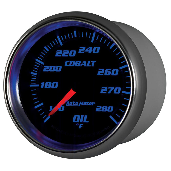 AUTOMETER 2-5/8", Full Sweep Mechanical, 140-280°F Cobalt Series Oil Temperature Gauge AU7941 Autofit
