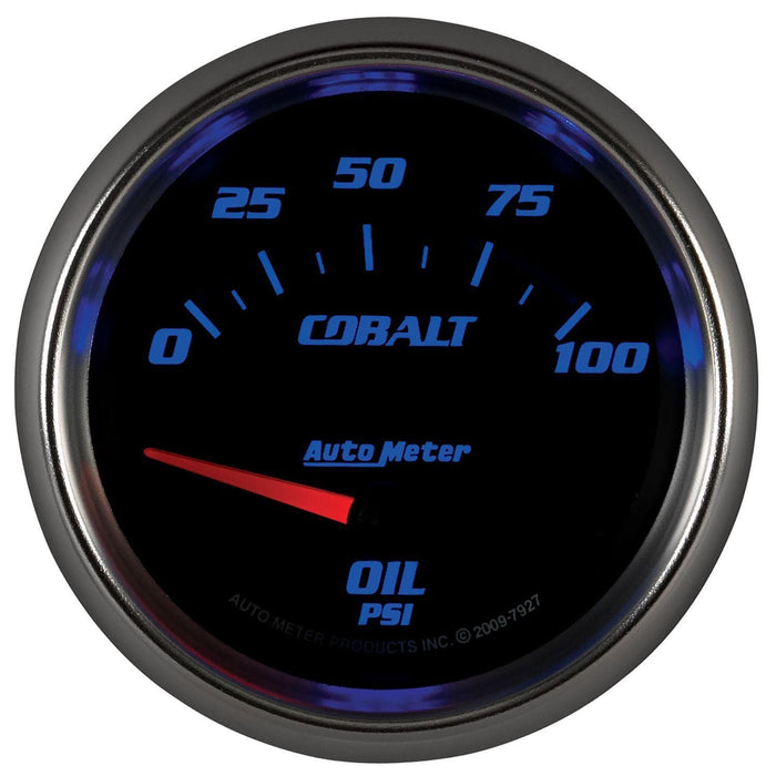 AUTOMETER 2-5/8", Short Sweep Electric, 0-100 psi Cobalt Series Oil Pressure Gauge AU7927 Autofit
