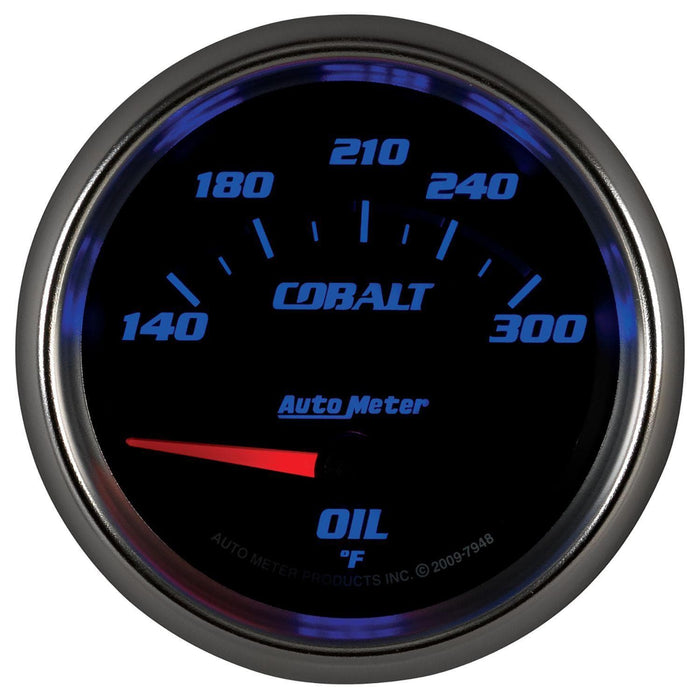 AUTOMETER 2-5/8", Short Sweep Electric, 140-300°F Cobalt Series Oil Temperature Gauge AU7948 Autofit
