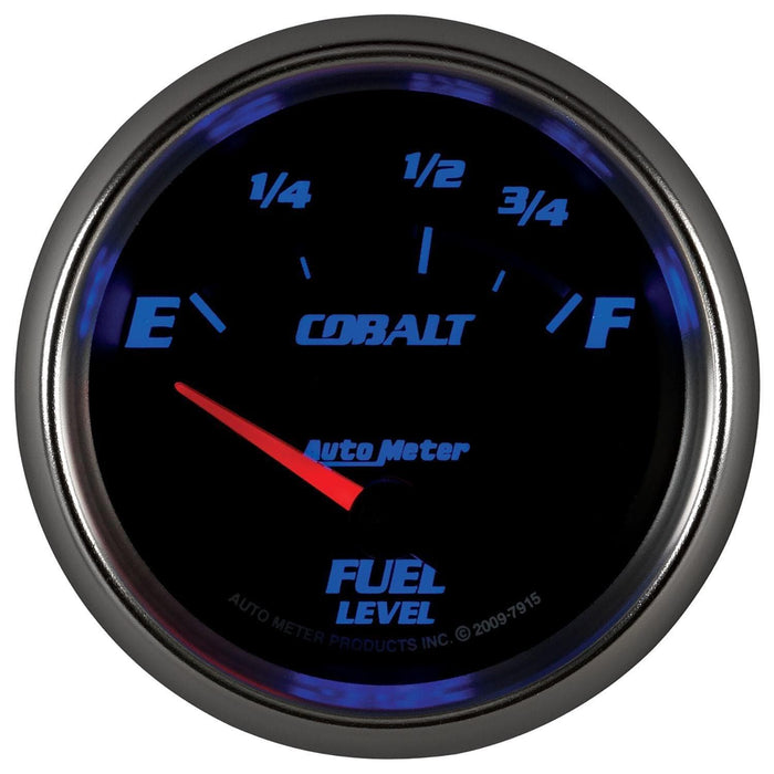 AUTOMETER 2-5/8", Short Sweep Electric, Ford, 73 ohms Empty/10 ohms Full Cobalt Series Fuel Level Gauge AU7915 Autofit