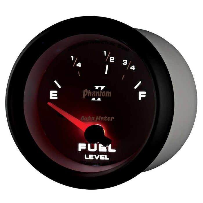 AUTOMETER 2-5/8", Short Sweep Electric, Ford, 73 ohms Empty/10 ohms Full Phantom II Series Fuel Level Gauge AU7815 Autofit