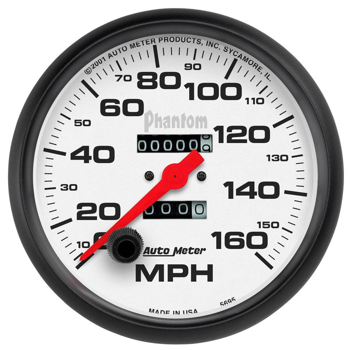 AUTOMETER 5", In-Dash, Mechanical, 0-160 mph Phantom Series Speedometer AU5895 Autofit