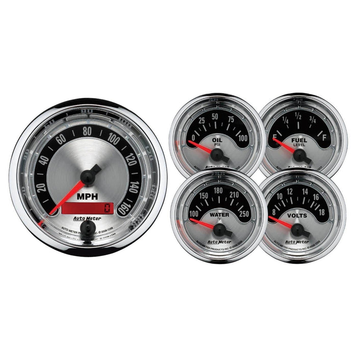 AutoMeter AutoMeter American Muscle Analog Gauge Kits 1202 Autofit