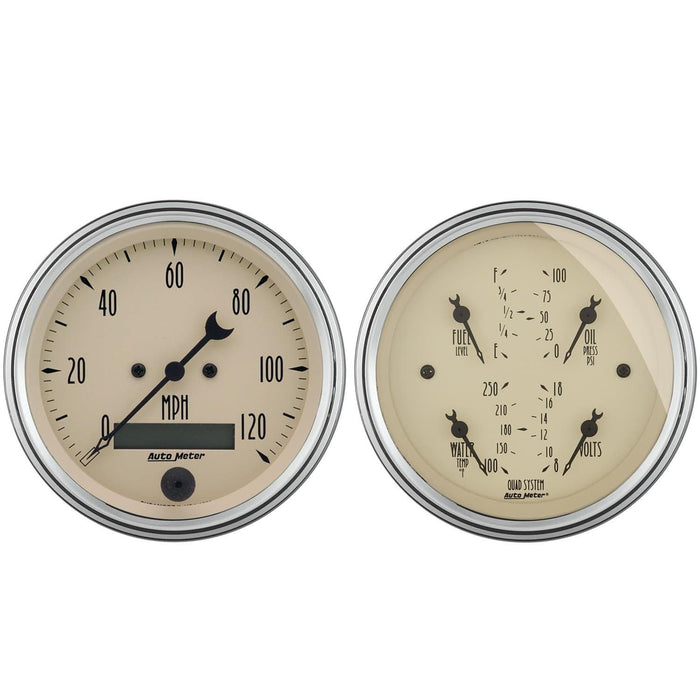 AutoMeter AutoMeter Antique Beige Analog Gauge Kits 1800 Autofit