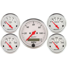 AutoMeter AutoMeter Arctic White Analog Gauge Kits 1302 Autofit