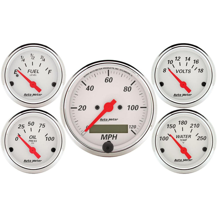 AutoMeter AutoMeter Arctic White Analog Gauge Kits 1302 Autofit