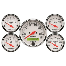 AutoMeter AutoMeter Arctic White Analog Gauge Kits 1302-M Autofit