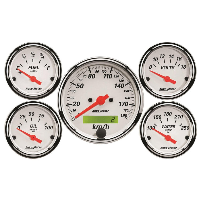 AutoMeter AutoMeter Arctic White Analog Gauge Kits 1302-M Autofit