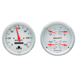 AutoMeter AutoMeter Arctic White Analog Gauge Kits 1303 Autofit