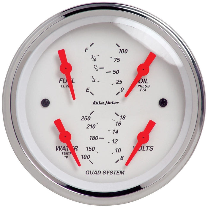 AutoMeter AutoMeter Arctic White Analog Gauge Kits 1308 Autofit