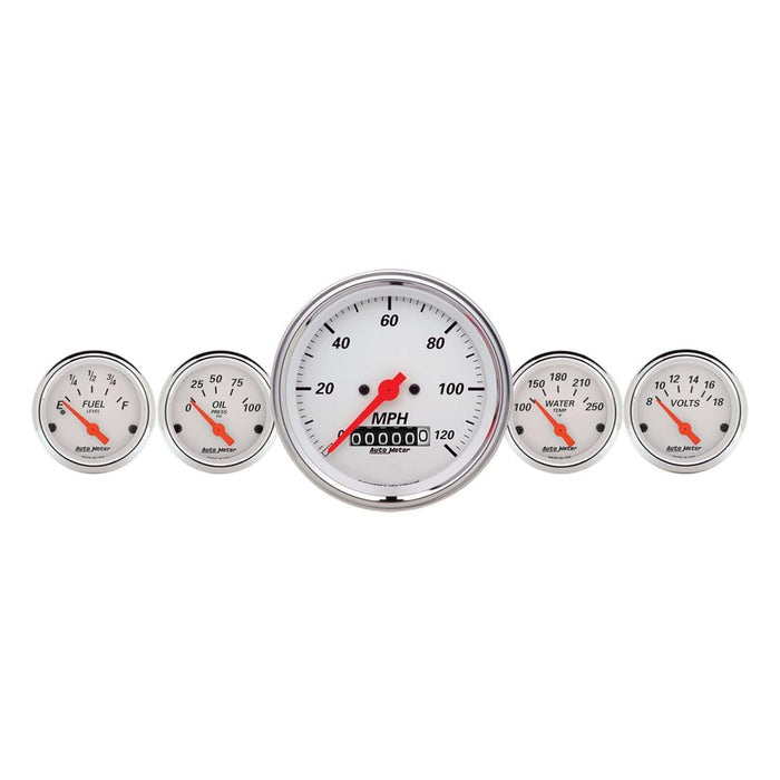 AutoMeter AutoMeter Arctic White Analog Gauge Kits 1340 Autofit