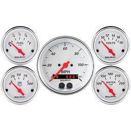 AutoMeter AutoMeter Arctic White Analog Gauge Kits 1350 Autofit