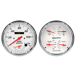 AutoMeter AutoMeter Arctic White Analog Gauge Kits 1352 Autofit