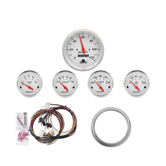 AutoMeter AutoMeter Arctic White Analog Gauge Kits 7034-AW Autofit