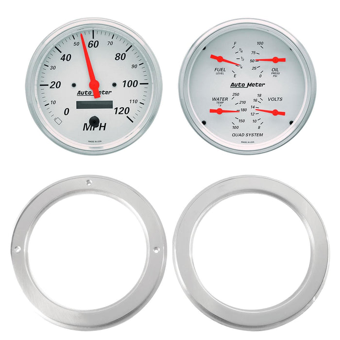 AutoMeter AutoMeter Arctic White Instrument Clusters 7037-03 Autofit
